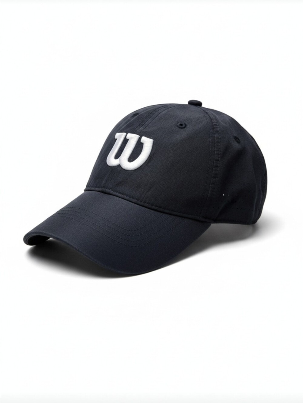 Wilson Black Ultralight Perforated Performance Tennis Cap OSFA Adjustable Hat
